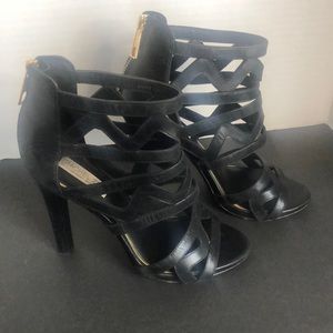 Rachel Zoe Leather high heel cage sandals